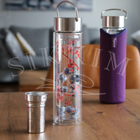 Butelka Szklana JM z zaparzaczem `Kwiat Wiśni` 400ml